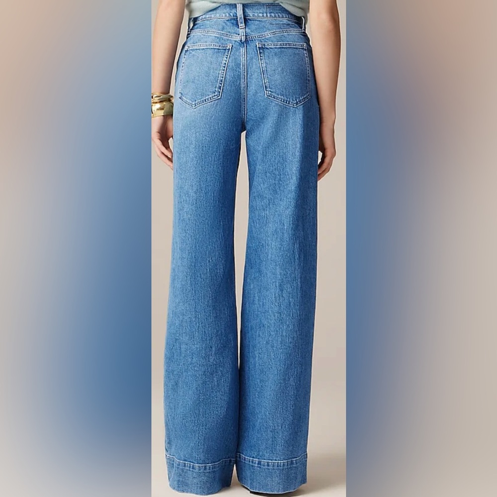 J. CREW High Rise Wide Leg Trouser Jeans